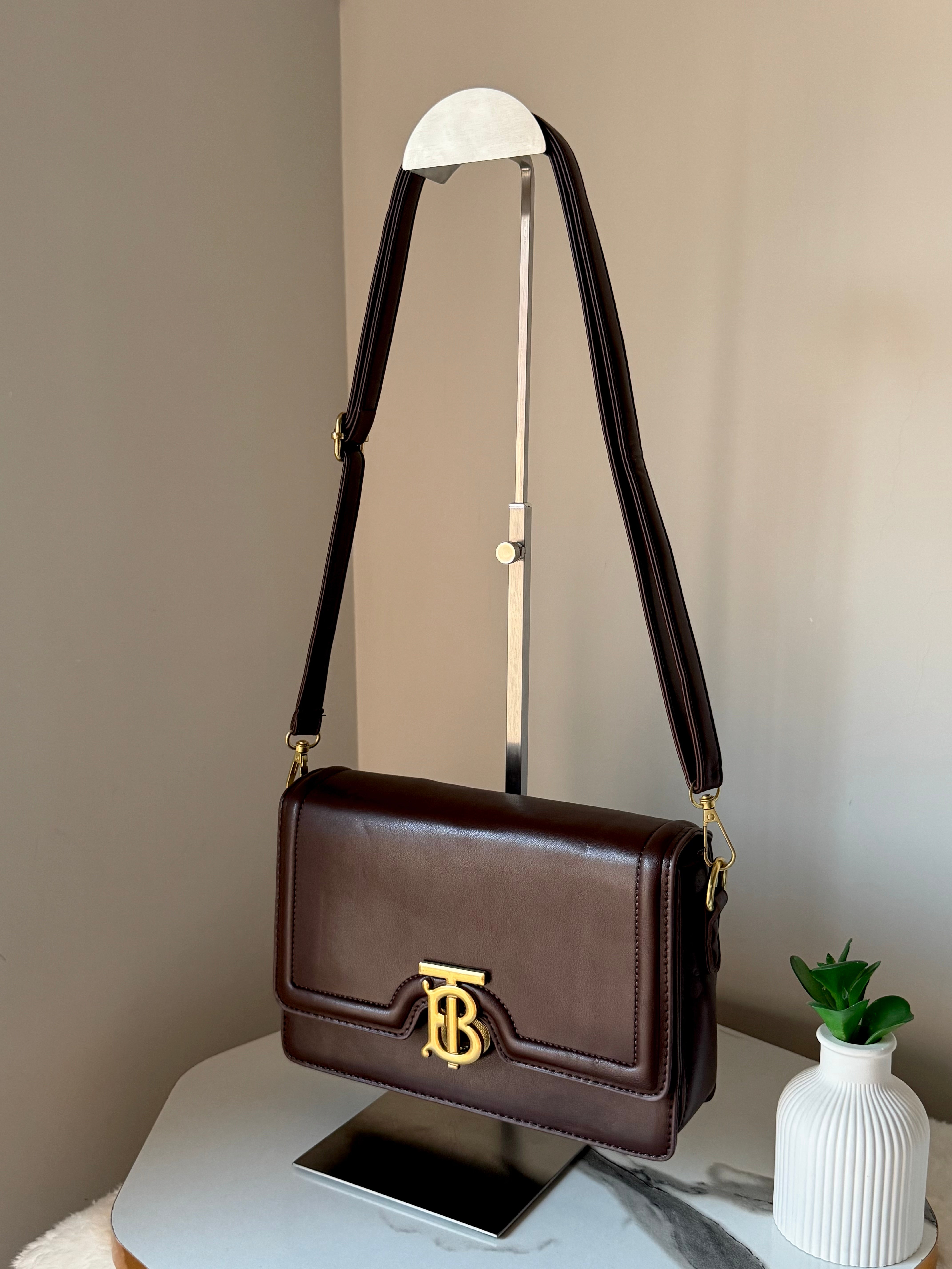 Lady Stella Bag with Long Strap (Chocolate Brown)