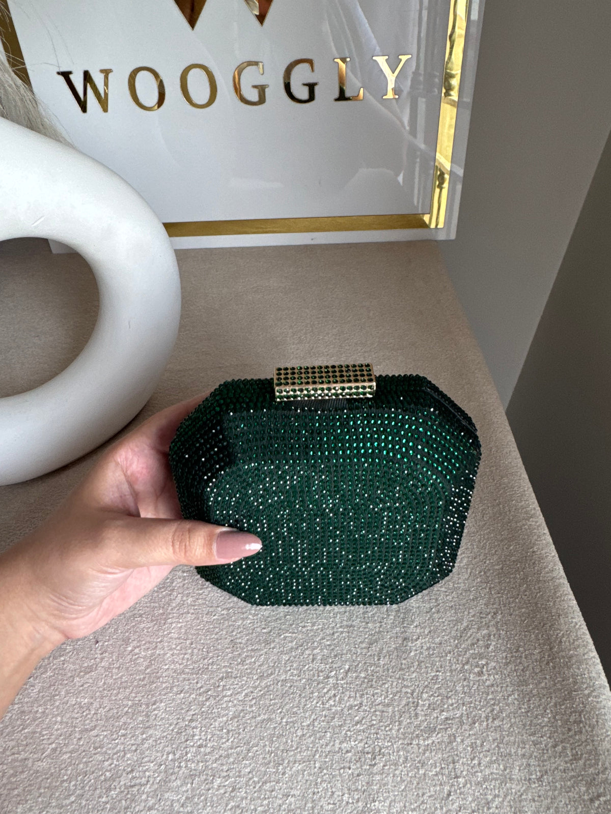 AYLA CLUTCH Emerald Green