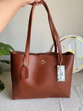 COACH Solid Tote Bag - Fall Brown