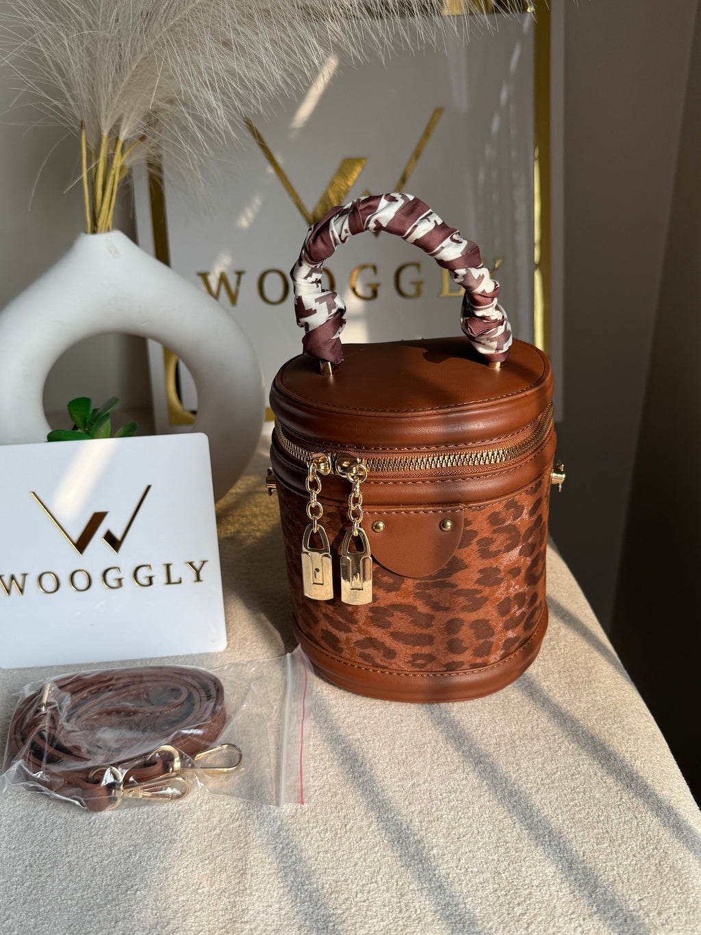 Cutest Crossbody Bag / Makeup Box Brown