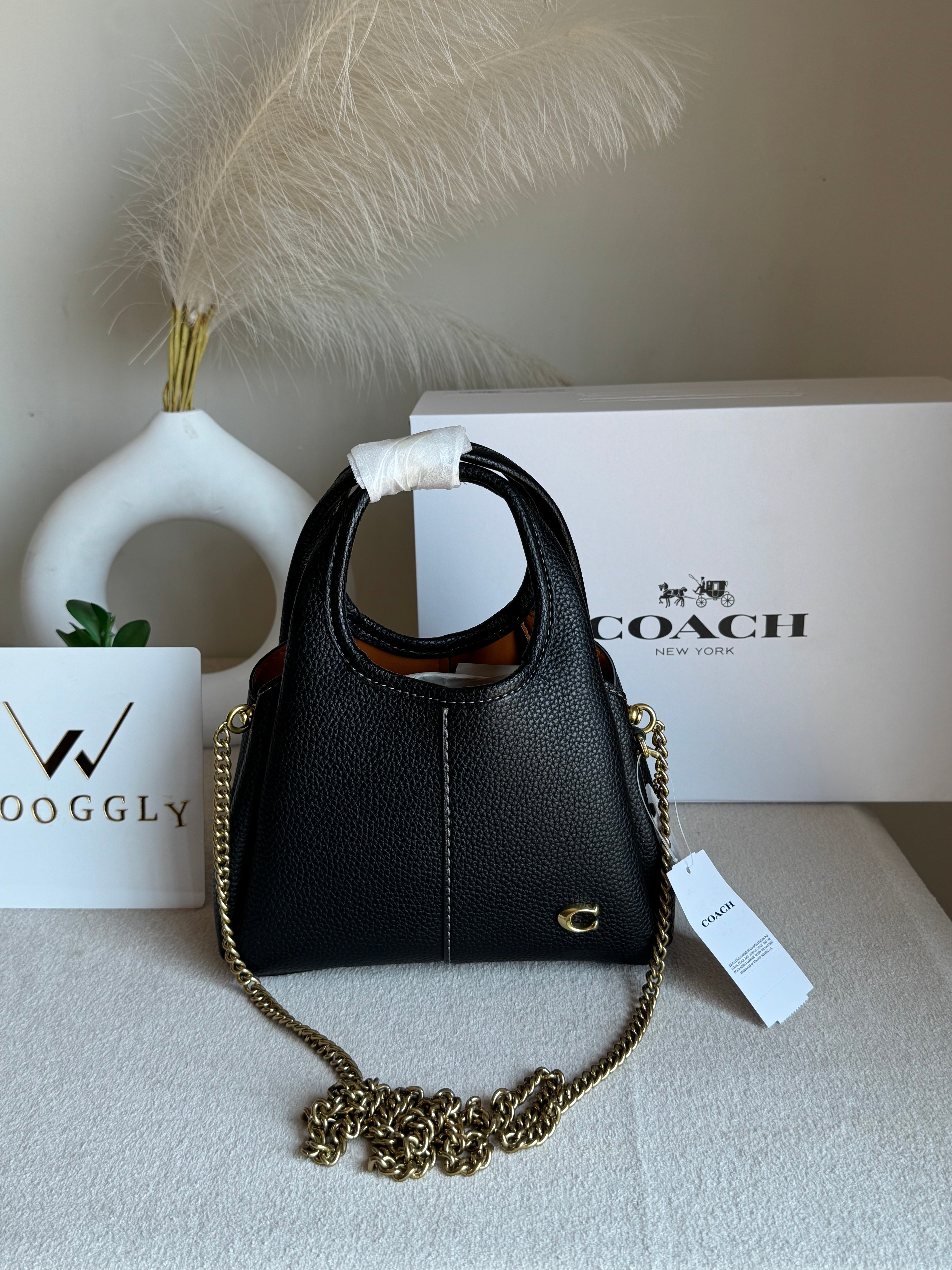 EXTREMELY PREMIUM MINI COACH Lana (BLACK) - BOX PACKING