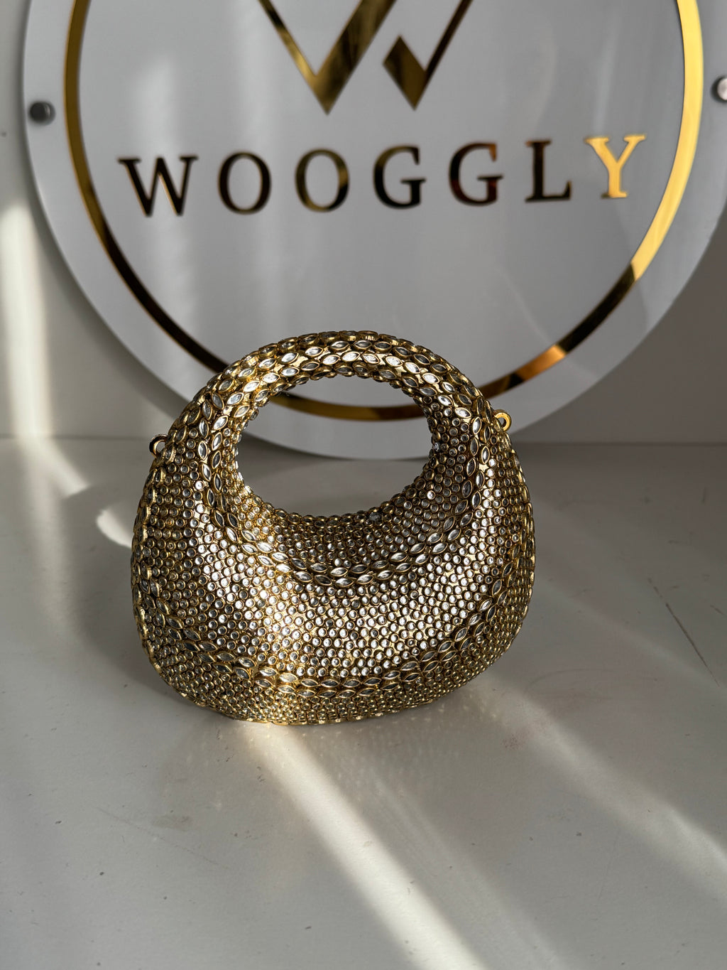 Viral Kundan Clutch with Chain