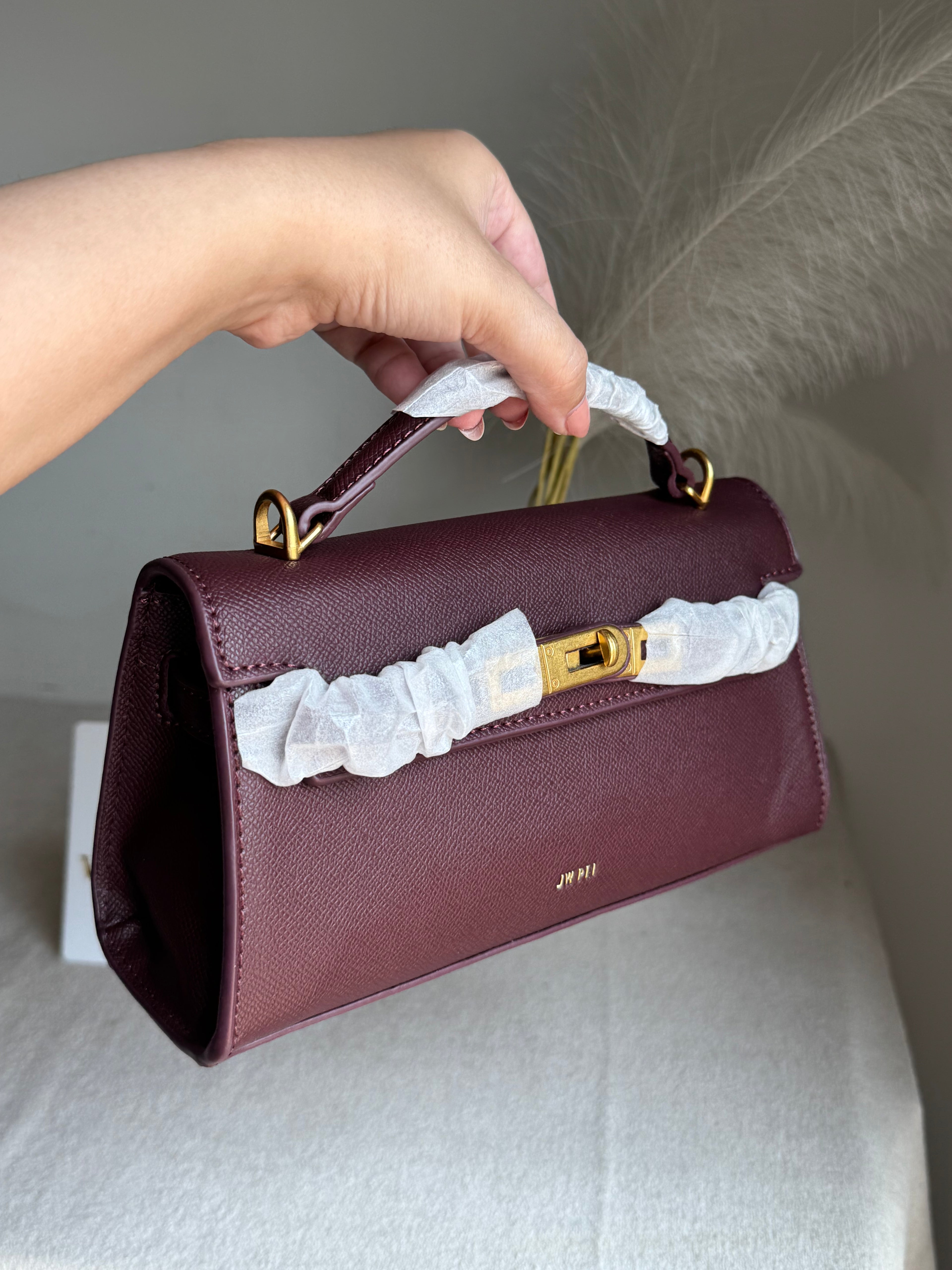 JW PEI Noor Top Handle Bag - Burgandy