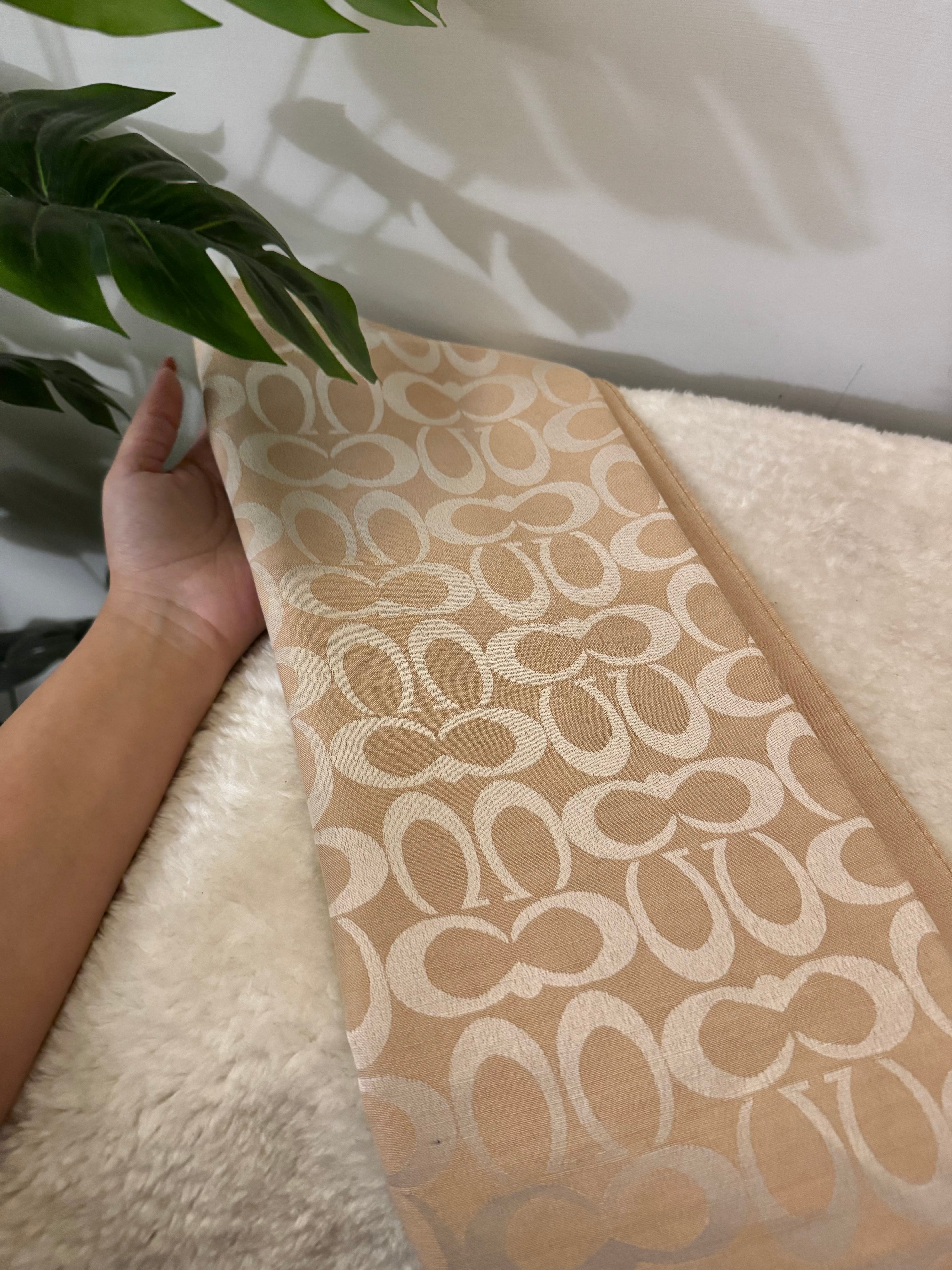 Coach Branded Shawl - Beige