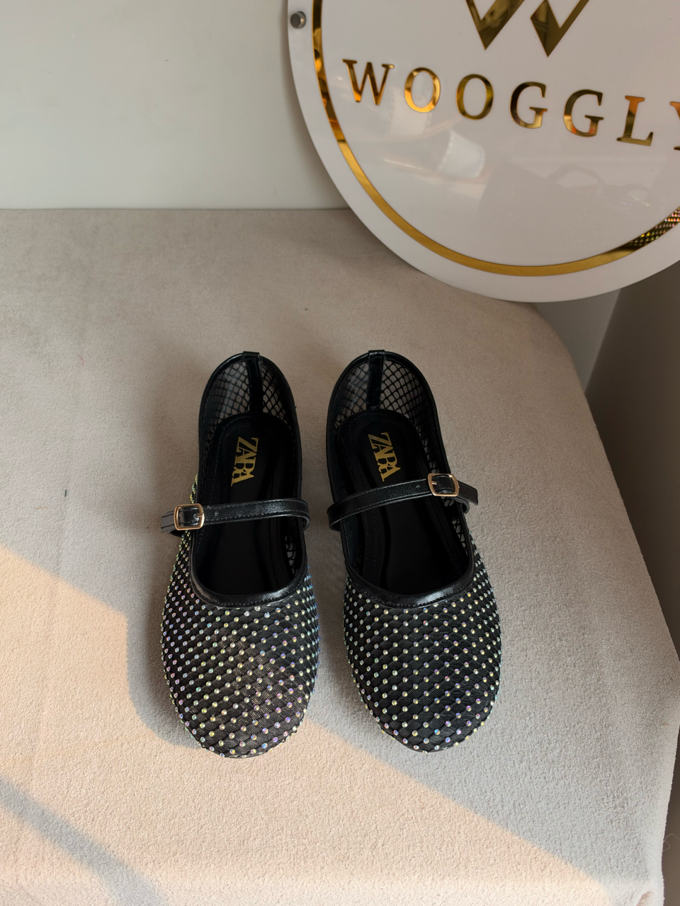 Studio Mesh Flats - Black & Golden