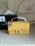 Daily Muse Quilted Crossbody Bag with Bow Charm & Box Packing - Butter Yellow