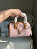 Premium Mini Duffle Bag with Chain with Magnetic Box Packing - Pink