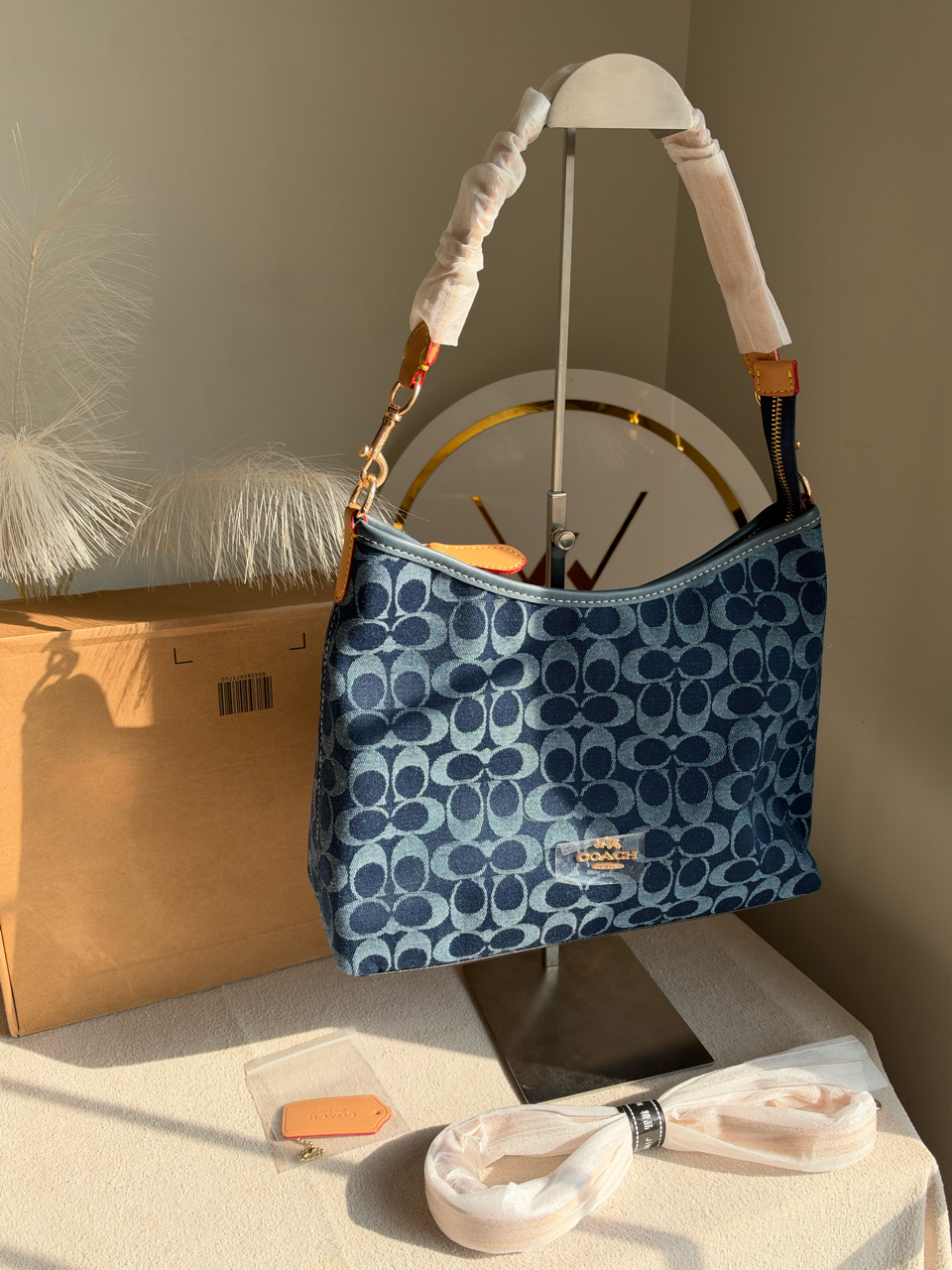 Laurel Shoulder Bag with Box Packing - Denim Blue
