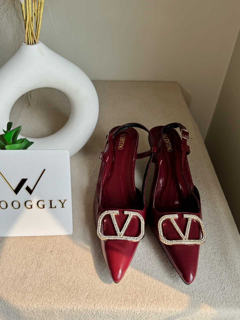 Essential Valentino Heels - Deep Cherry
