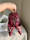 Essential Valentino Heels - Deep Cherry