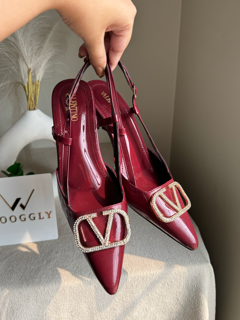 Essential Valentino Heels - Deep Cherry