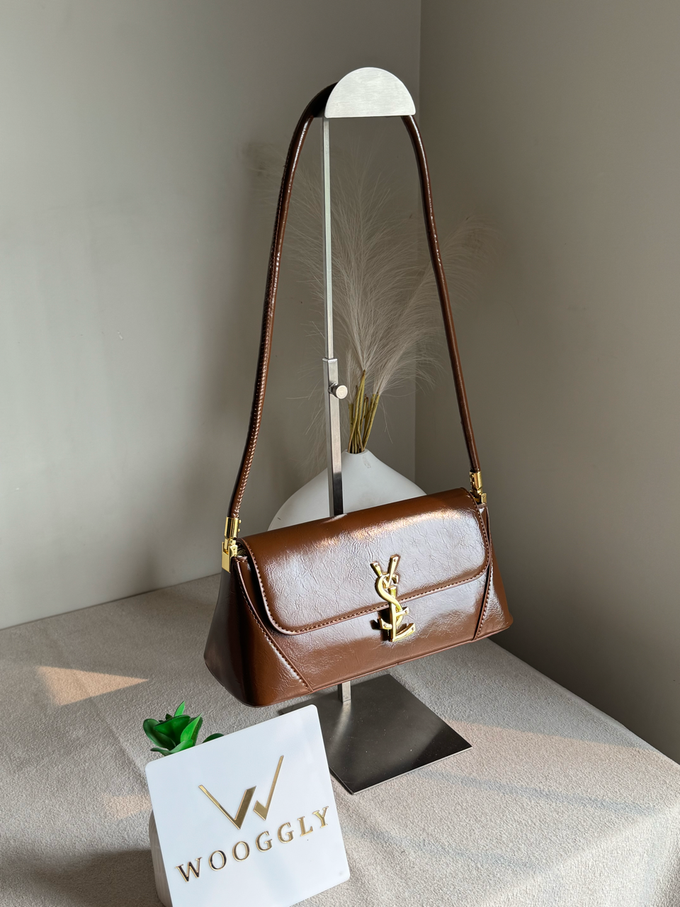 Classic YSL Shoulder Bag - Brown