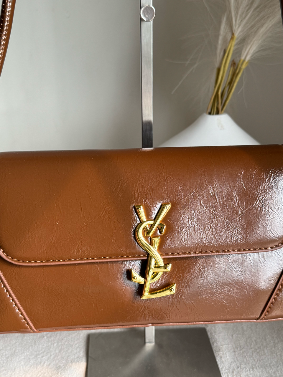 Classic YSL Shoulder Bag - Brown