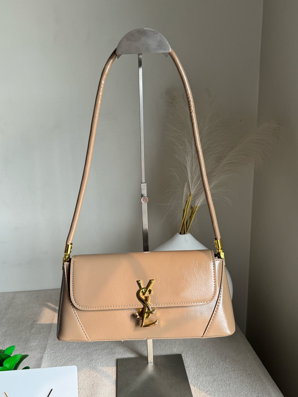 Classic YSL Shoulder Bag - Beige