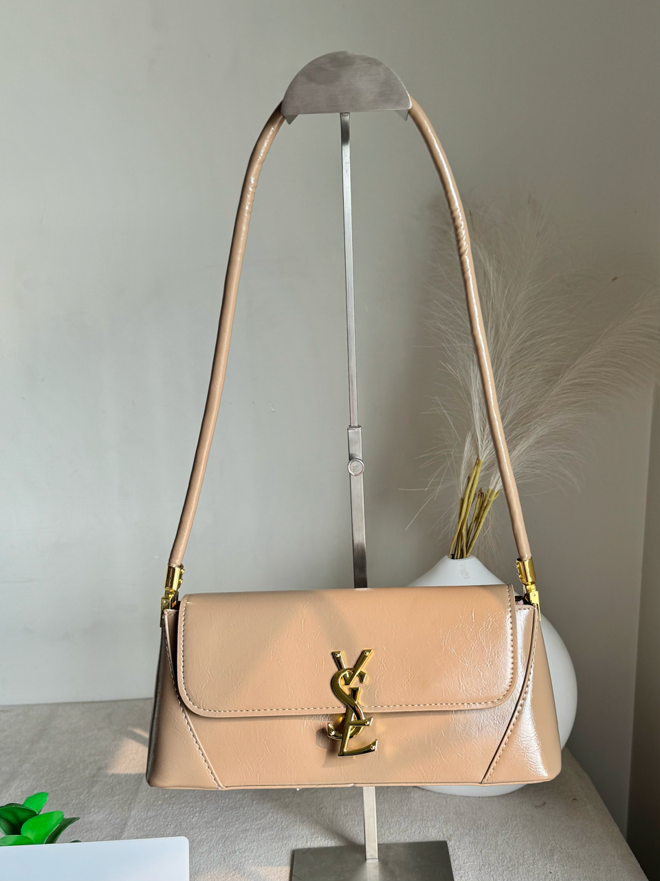 Classic YSL Shoulder Bag - Beige