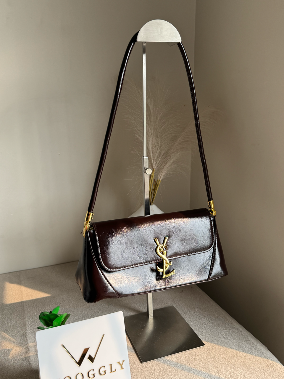Classic YSL Shoulder Bag - Brown