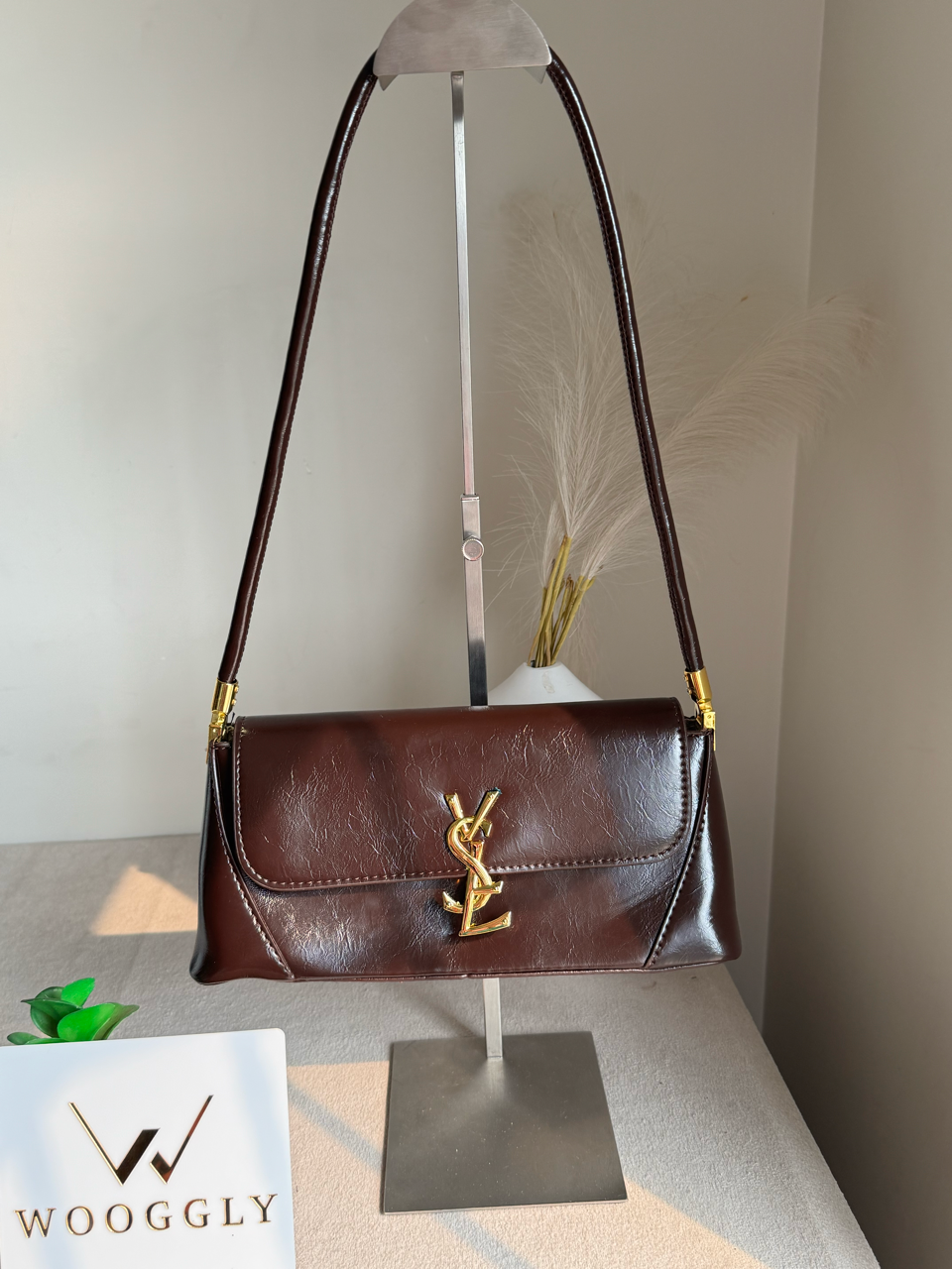 Classic YSL Shoulder Bag - Brown