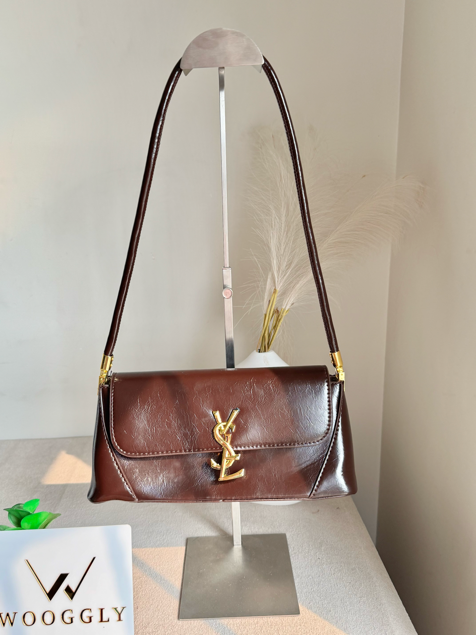 Classic YSL Shoulder Bag - Brown