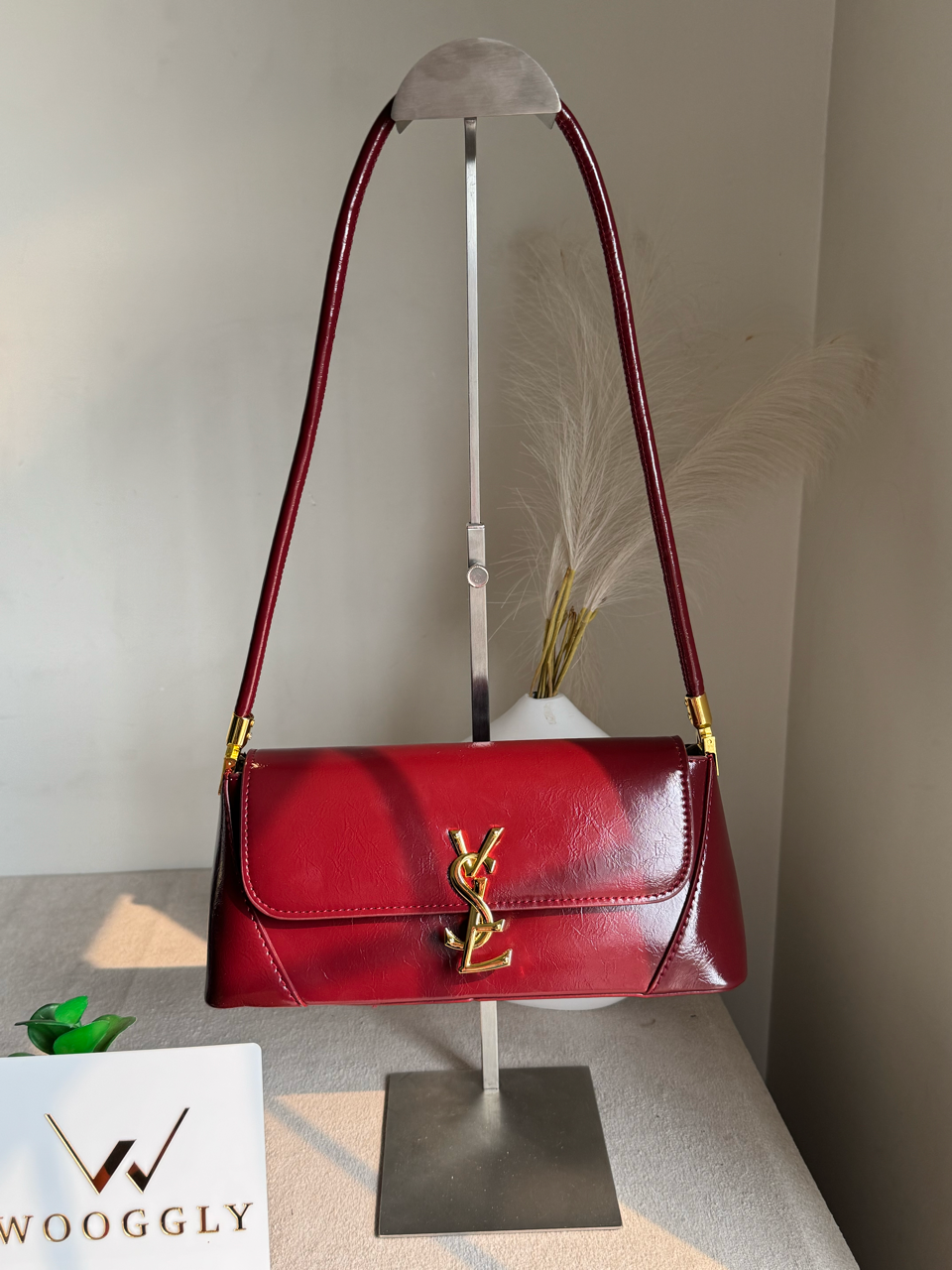 Classic YSL Shoulder Bag - Cherry Red