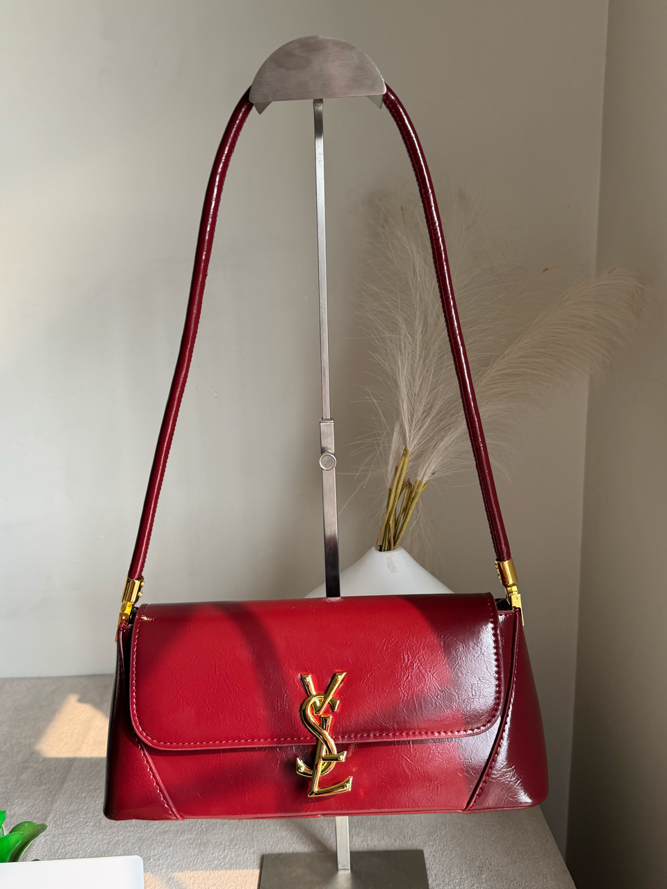 Classic YSL Shoulder Bag - Cherry Red