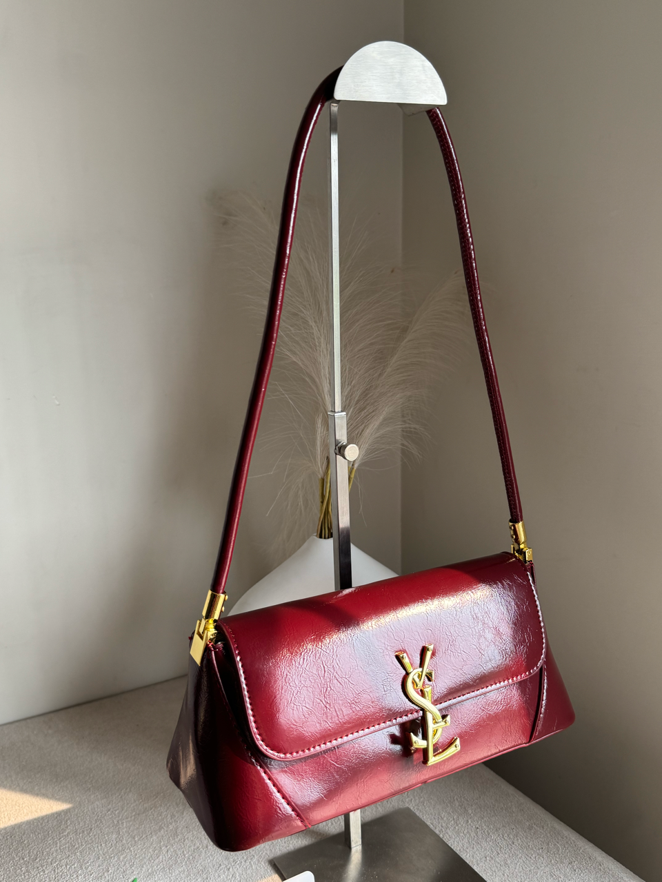 Classic YSL Shoulder Bag - Cherry Red