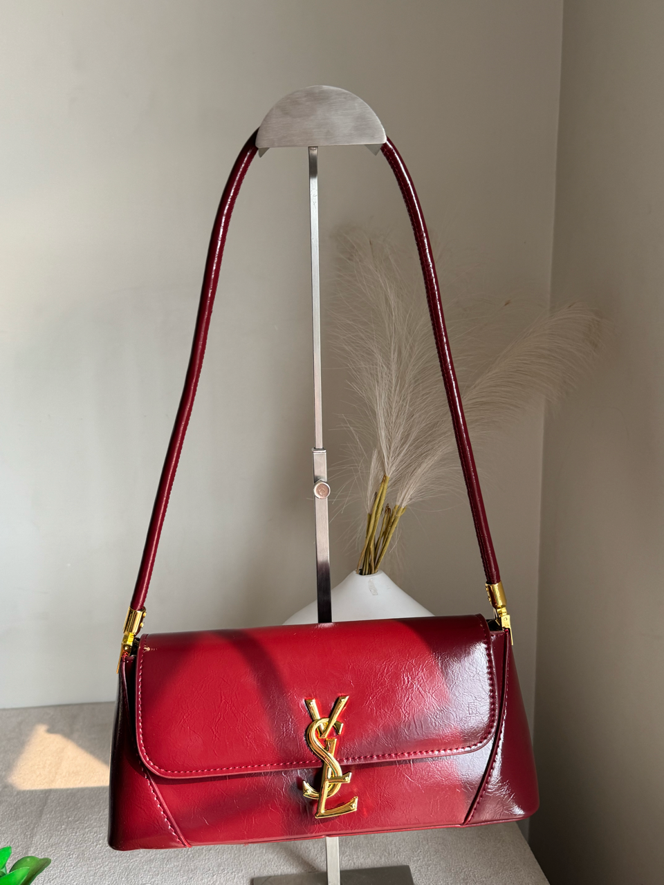 Classic YSL Shoulder Bag - Cherry Red