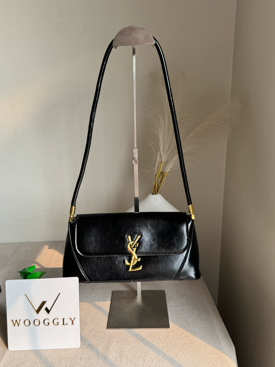 Classic YSL Shoulder Bag - Black
