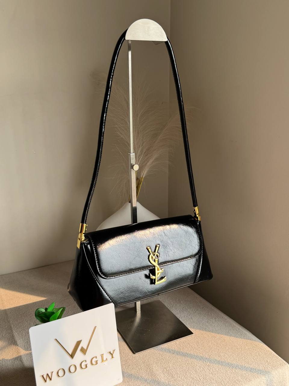 Classic YSL Shoulder Bag - Black