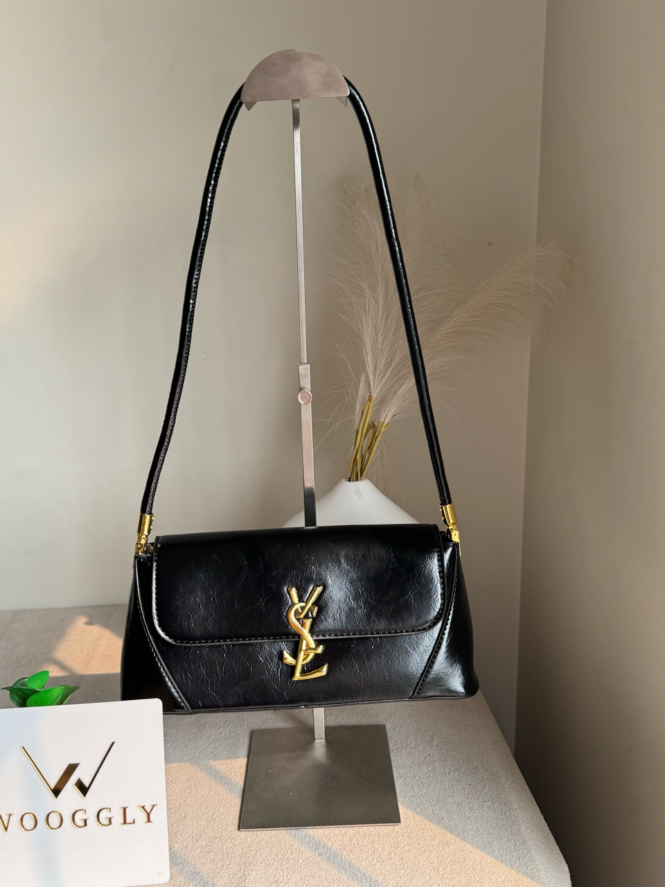 Classic YSL Shoulder Bag - Black
