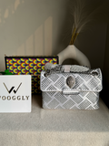 Viral Kurt Geiger Geometric Rhinestone Shoulder Bag - Grey