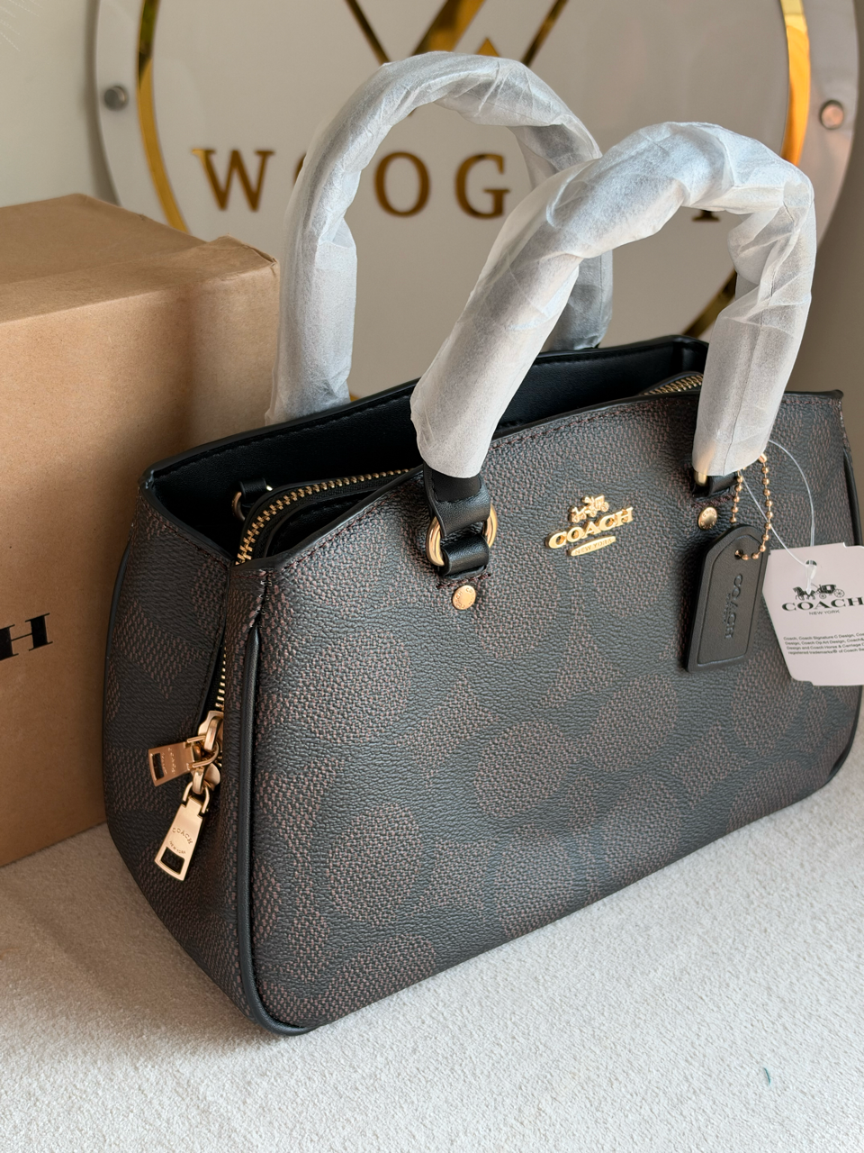 Savannah Carryall Bag With Box Packing - Brown & Black