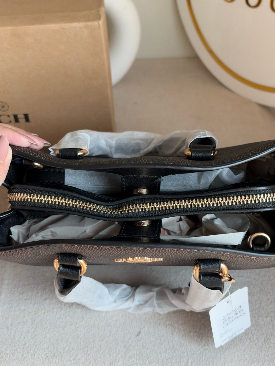 Savannah Carryall Bag With Box Packing - Brown & Black
