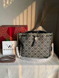 Viral Tory Burch Fleming Bag - Beige & Blue with Box Packing