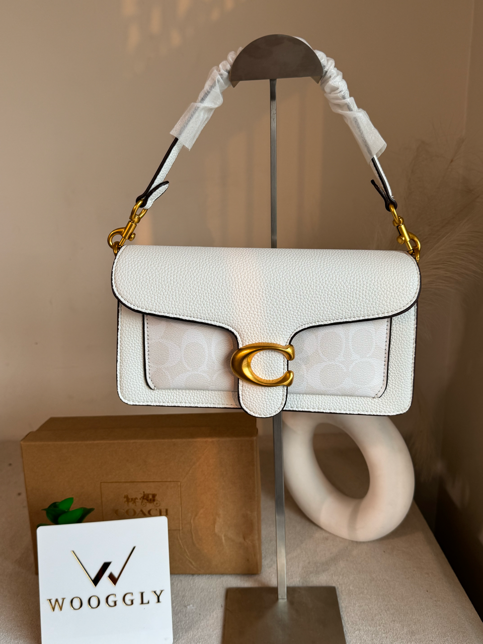 COACH TABBY 26 White Good Quality-BOX PACKING