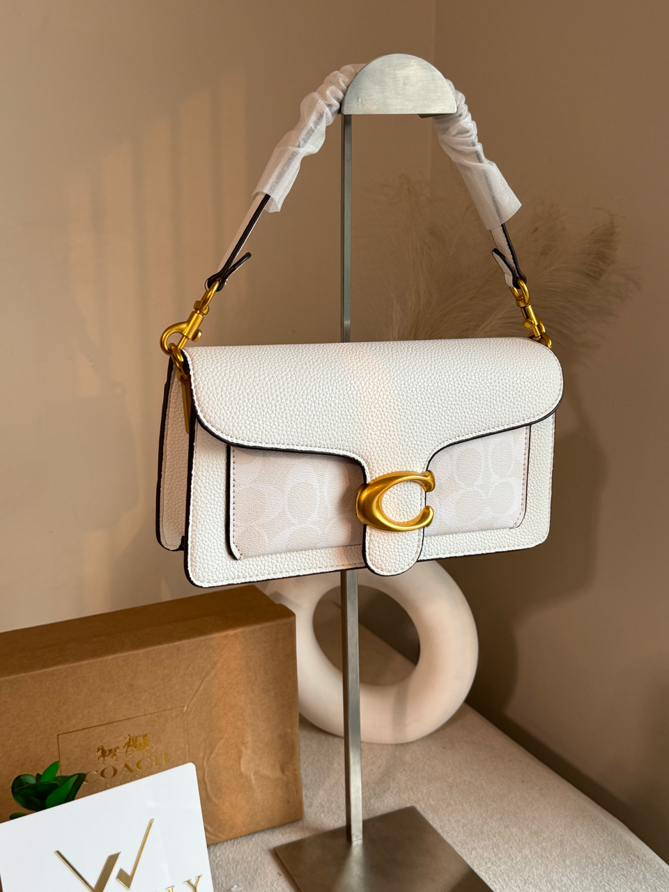COACH TABBY 26 White Good Quality-BOX PACKING