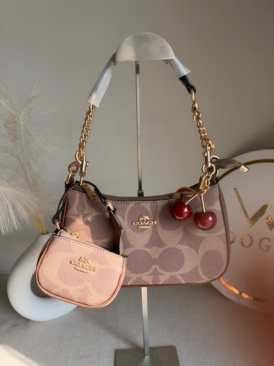 Teri Gift Box with Baby Teri Charm & Cherry Charm - Khaaki