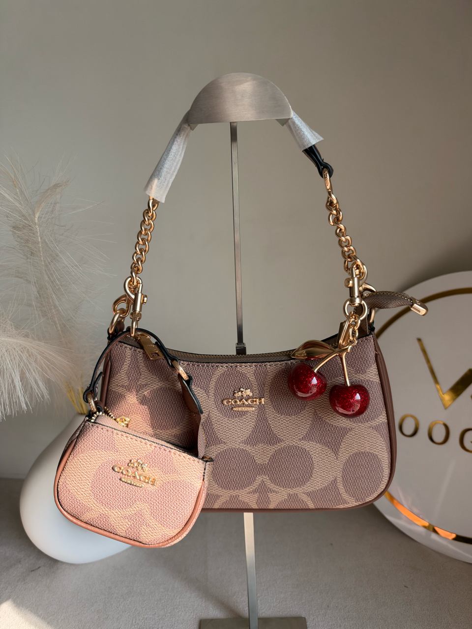 Teri Gift Box with Baby Teri Charm & Cherry Charm - Khaaki