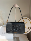 Izzy Flap Shoulder Bag With Box Packing - Black
