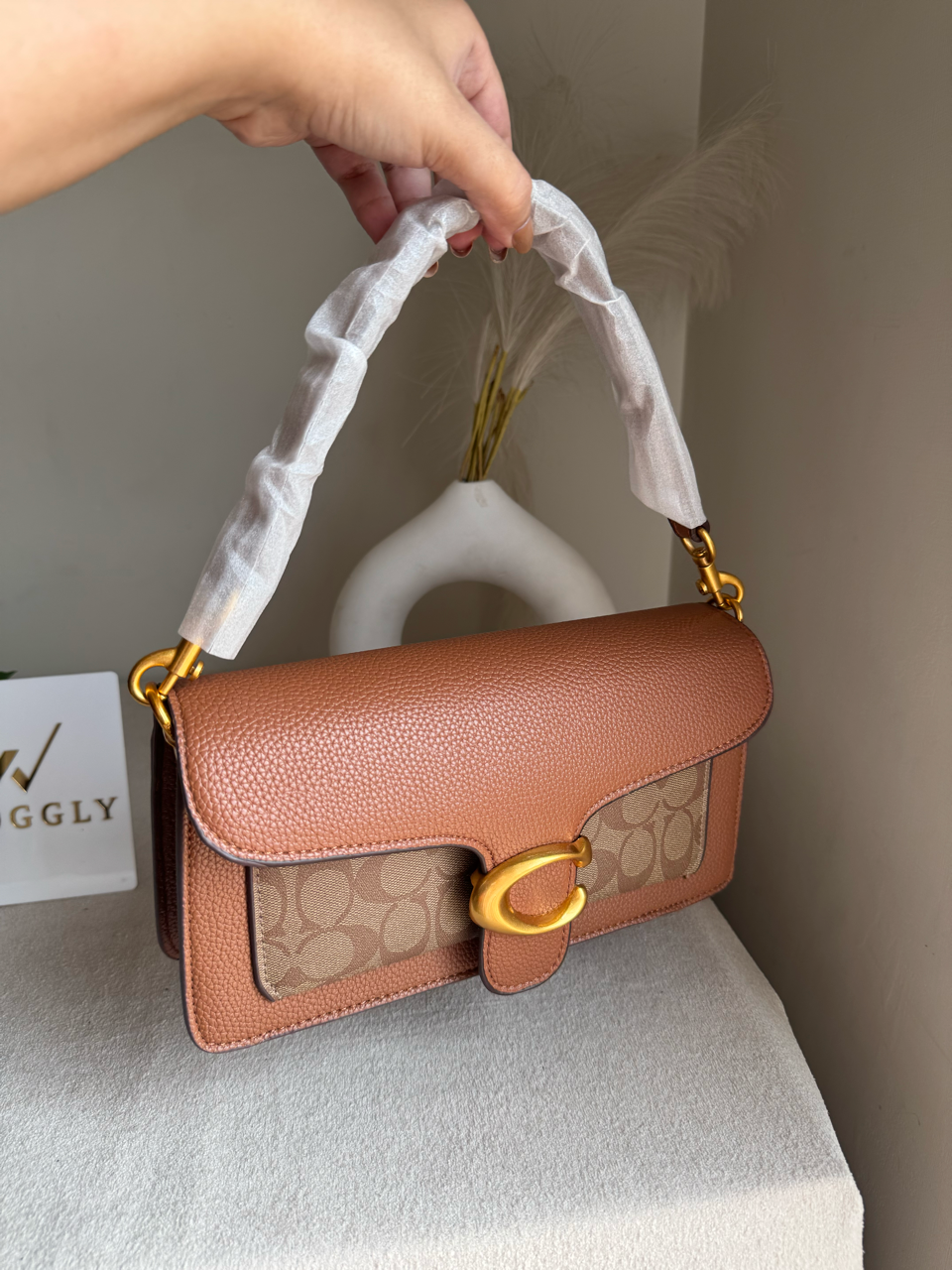 COACH TABBY 26 Canvas Brown Good Quality-BOX PACKING