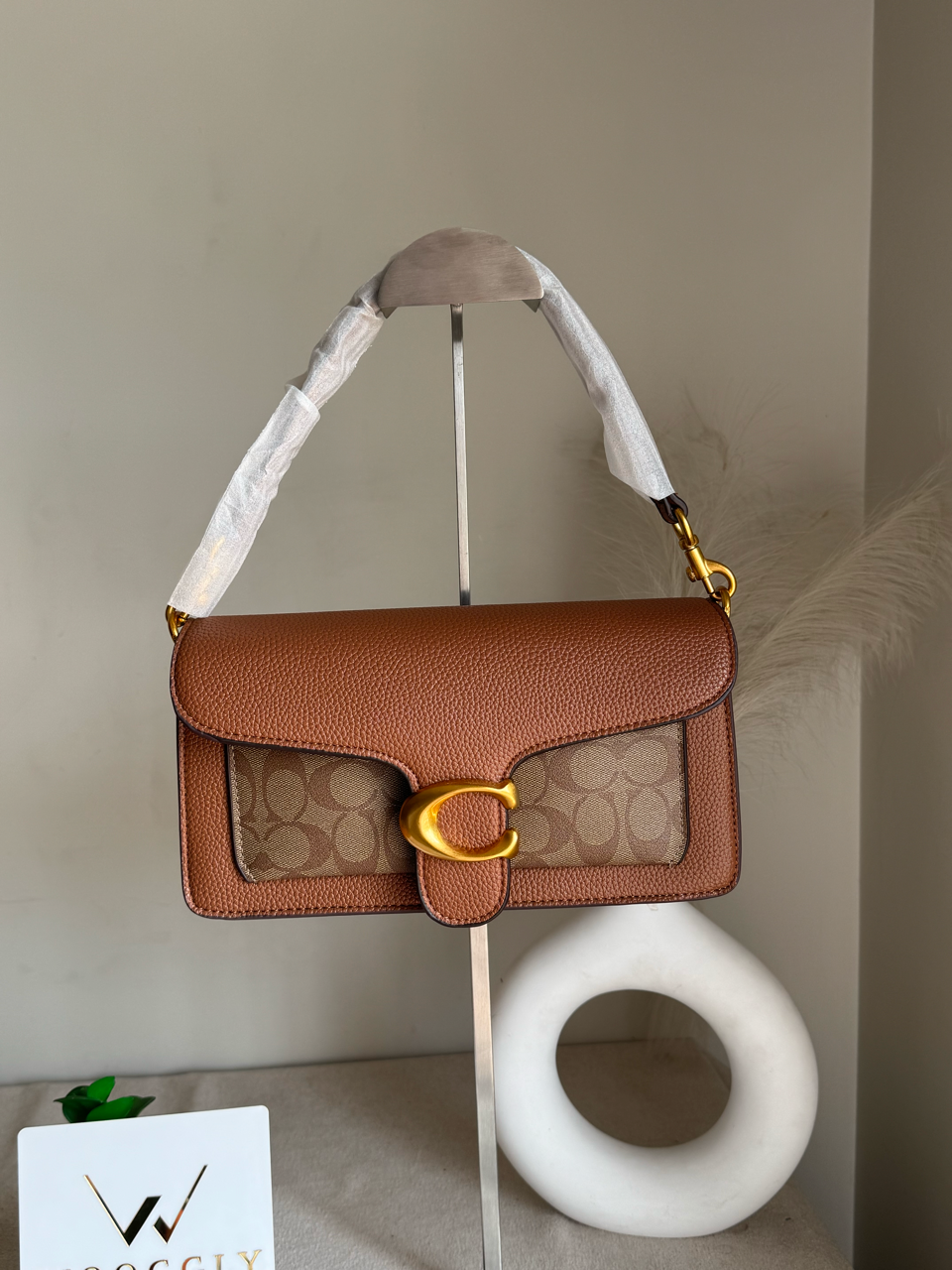 COACH TABBY 26 Canvas Brown Good Quality-BOX PACKING
