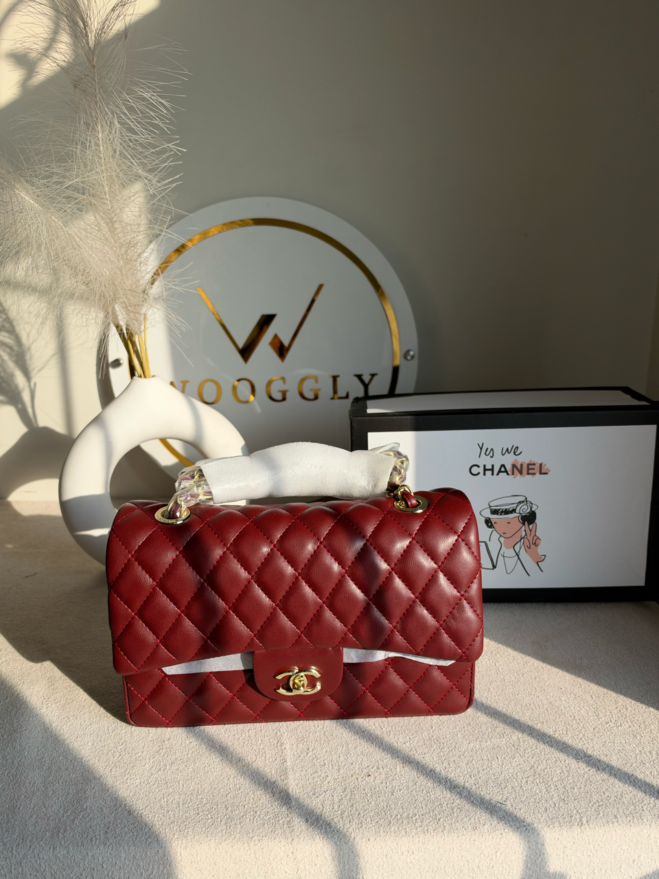 High Quality CH Shoulder bag With Box Packing - Deep Red