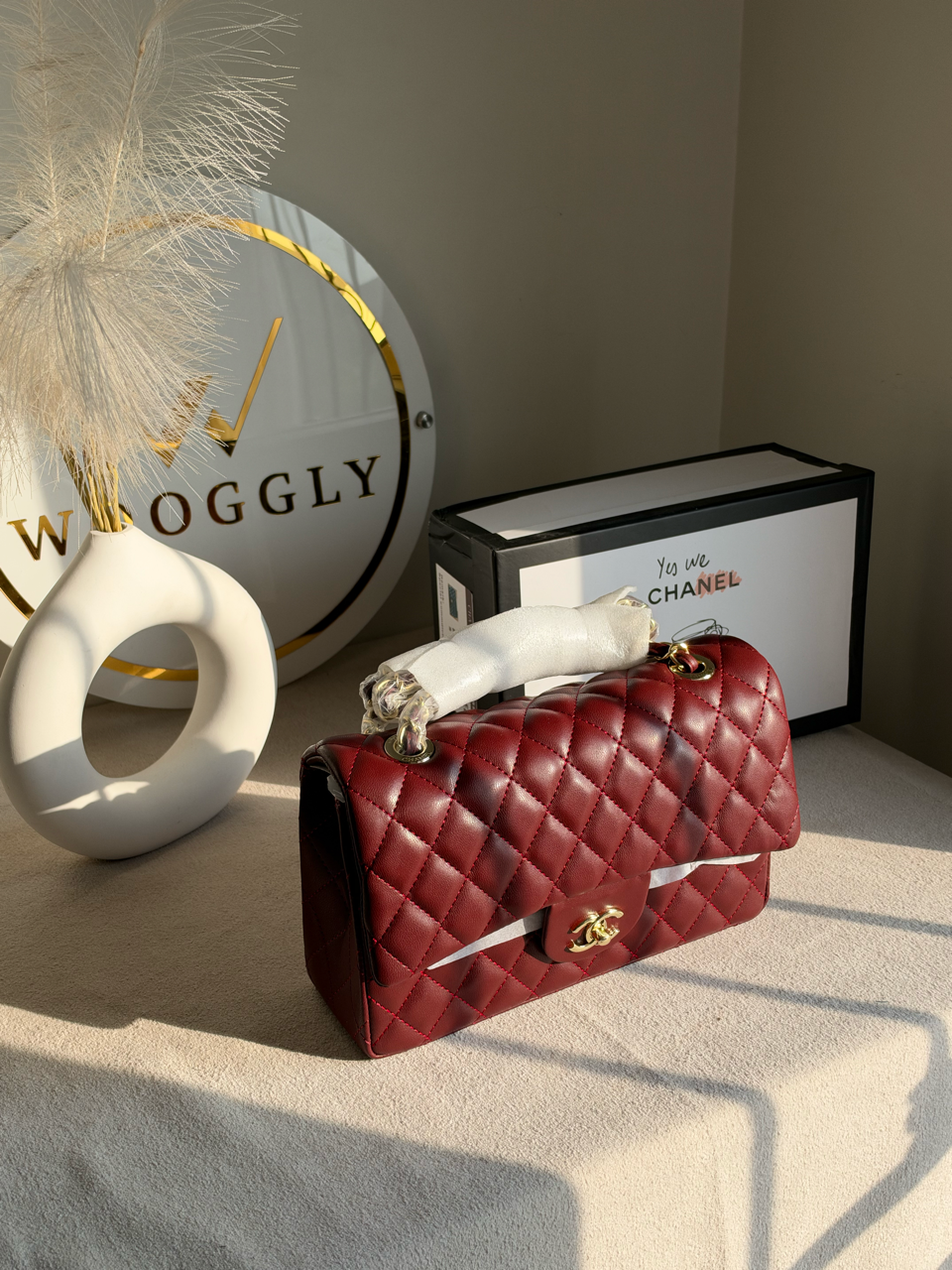 High Quality CH Shoulder bag With Box Packing - Deep Red