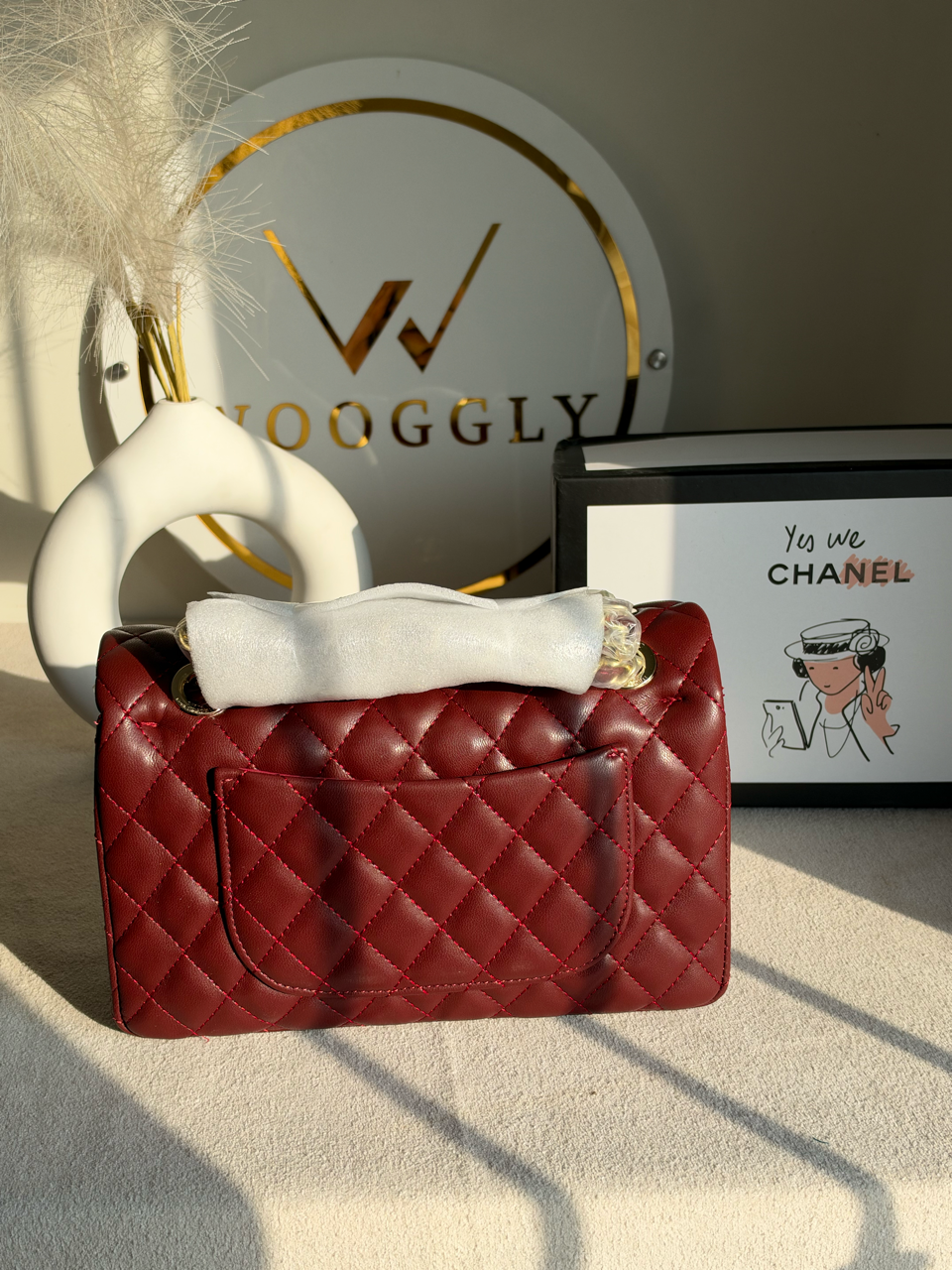 High Quality CH Shoulder bag With Box Packing - Deep Red