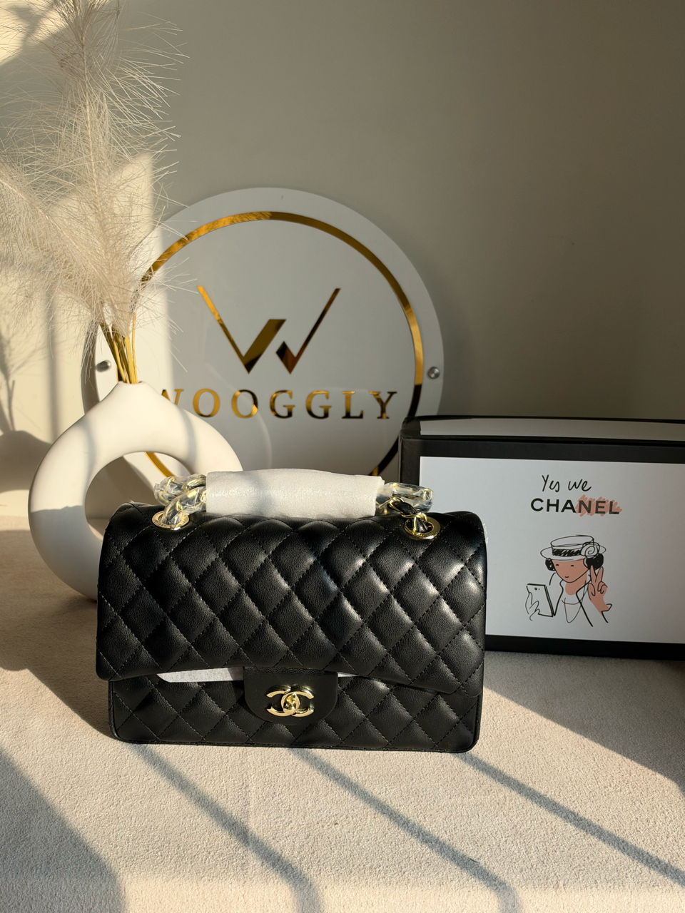 High Quality CH Shoulder bag With Box Packing - Black