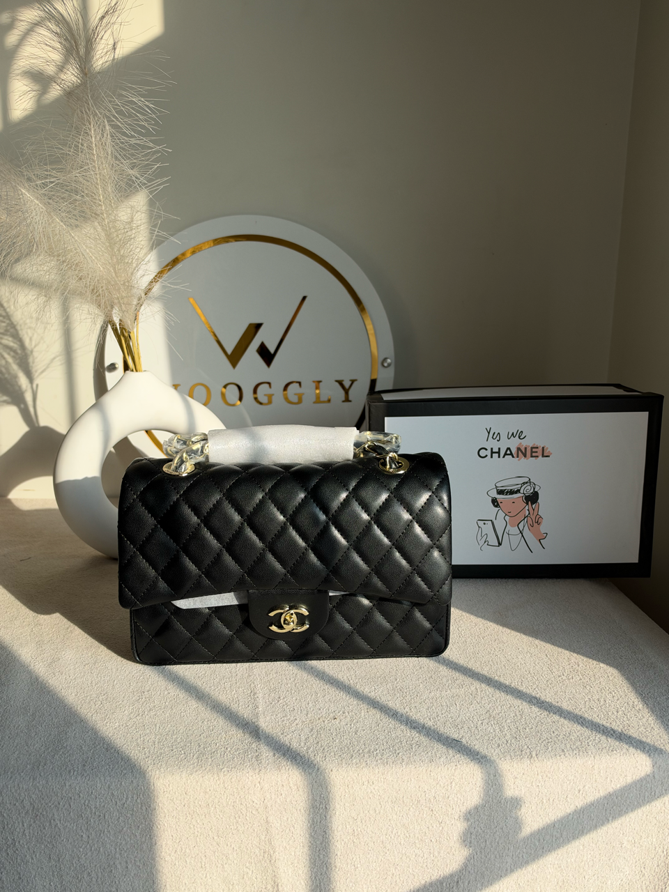 High Quality CH Shoulder bag With Box Packing - Black