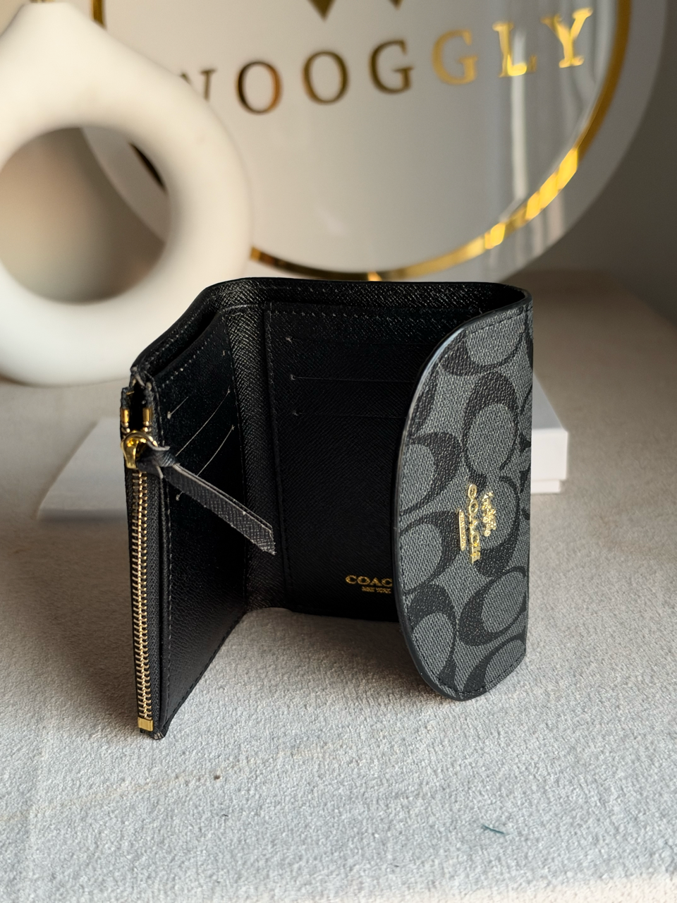 Signature Canvas Wallet - Black