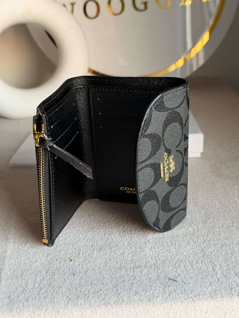 Signature Canvas Wallet - Black