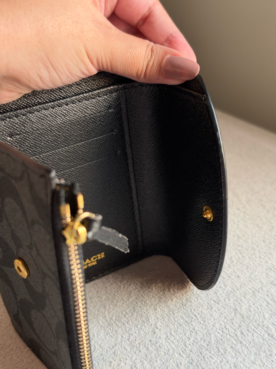 Signature Canvas Wallet - Black