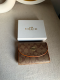 Signature Canvas Wallet - Beige & Brown
