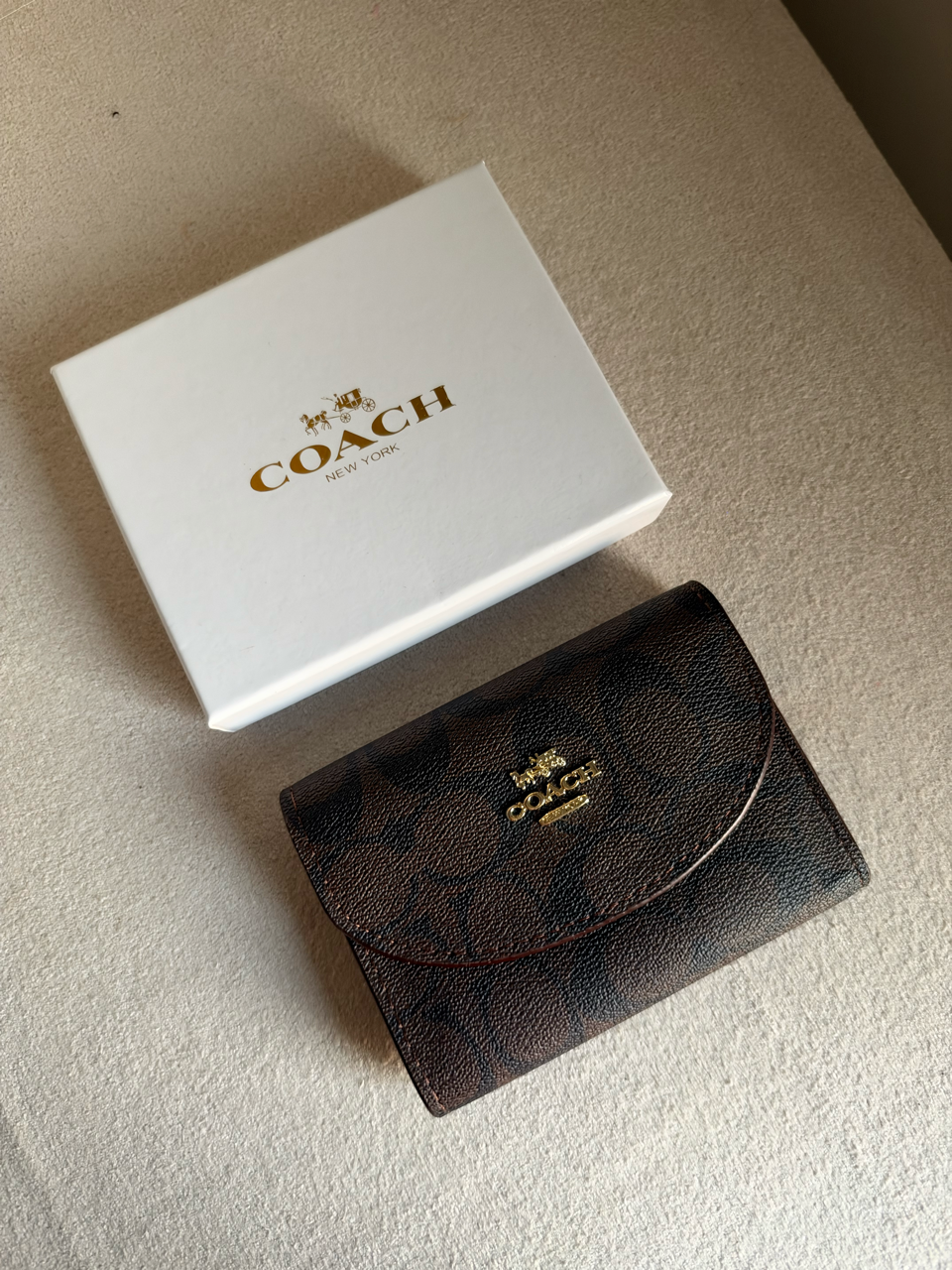 Signature Canvas Wallet - Dark Brown